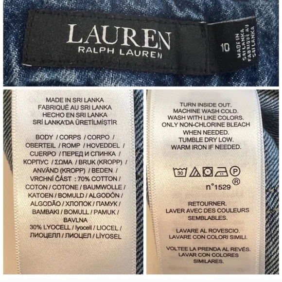 NWT Lauren Ralph Lauren Bleached Wide Leg Jeans Women’s Size 10 - Picture 13 of 16